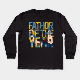 Fathor of The Year Kids Long Sleeve T-Shirt